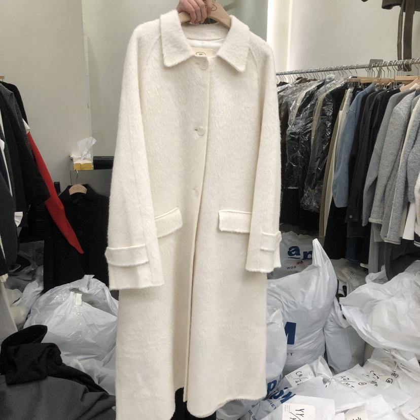 TAKE YOUE TIME韓國直郵㊣女裝新品推薦職業中長款大衣手工TAKE YOUE TIME中長款大衣