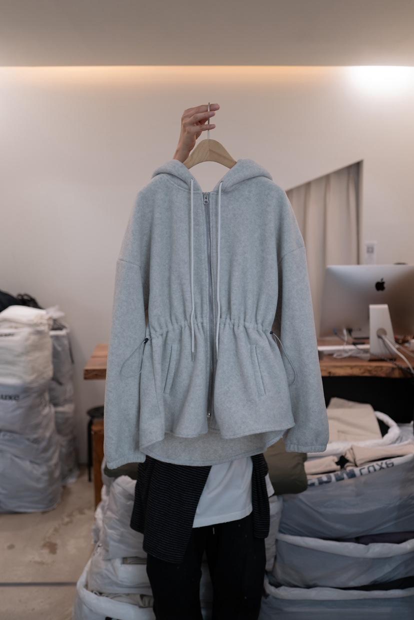 FRIC東大門㊣代購女裝新品職業時尚熱賣衛衣連帽衫抓絨拉鏈FRIC衛衣