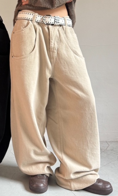 SEEOT東大門㊣直郵女裝新品25秋冬休閑褲不含腰帶男女同款安哥拉雙口袋棉質SEEOT休閑褲