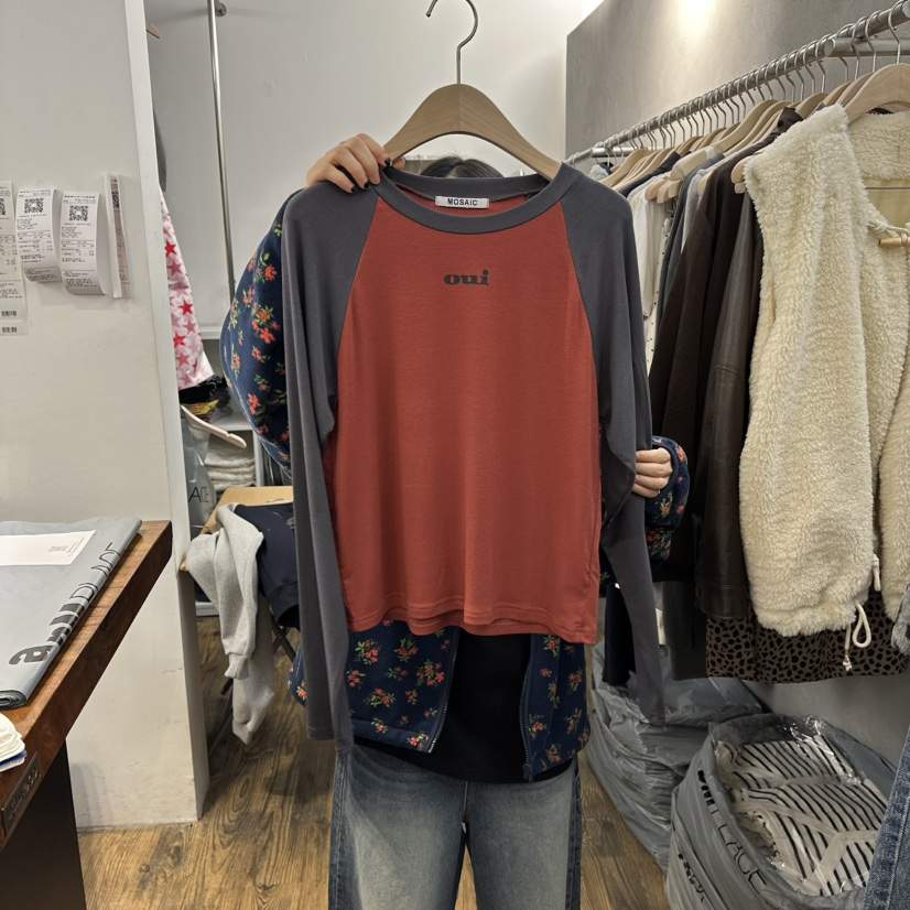 MOSAIC東大門㊣代購女士新品推薦熱賣25秋冬時尚人氣長袖T恤MOSAIC長袖T恤