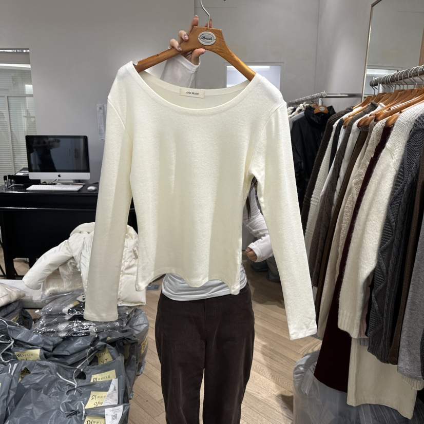 BRUSH-P韓國直郵㊣女士新品25秋冬時尚人氣職業推薦長袖T恤BRUSH-P長袖T恤