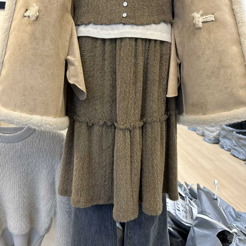 ARR韓國直郵㊣女士新款時尚休閑熱賣職業25秋冬推薦長裙羊駝毛ARR長裙