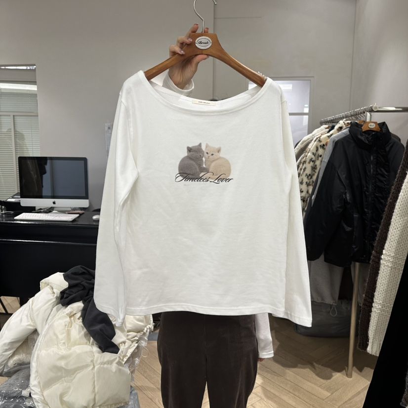 BRUSH-P韓國直郵㊣女裝新品推薦熱賣25秋冬人氣職業長袖T恤BRUSH-P長袖T恤