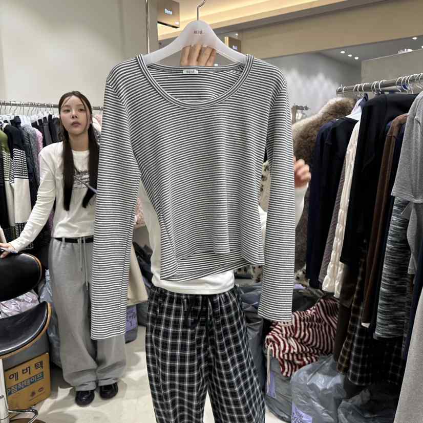 BENE東大門㊣直郵女士新品推薦熱賣職業時尚休閑人氣長袖T恤BENE長袖T恤