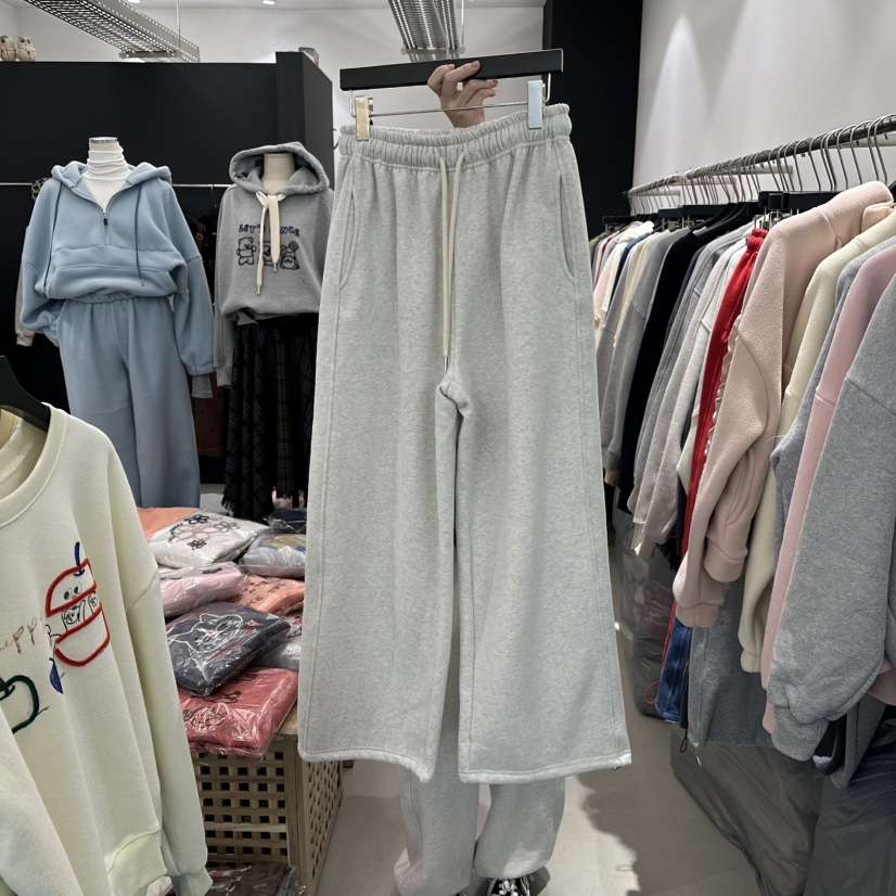 A.CES東大門㊣代購女士新款推薦時尚休閑人氣休閑褲加絨抓絨A.CES休閑褲