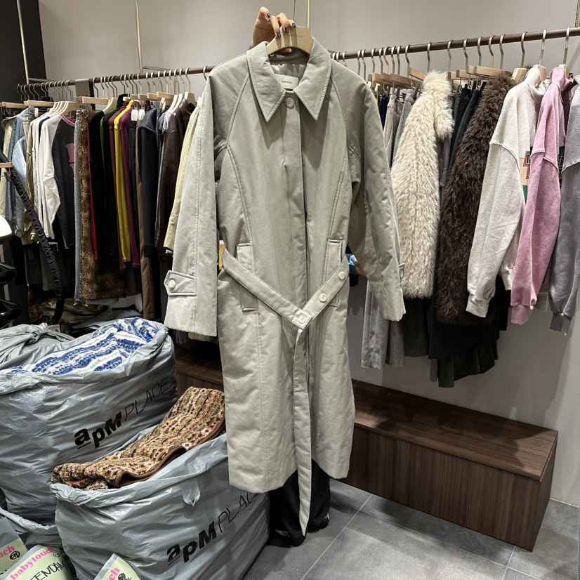 BABYTOUCH韓國代購㊣女士新品時尚人氣休閑推薦長款風衣含腰帶BABYTOUCH長款風衣