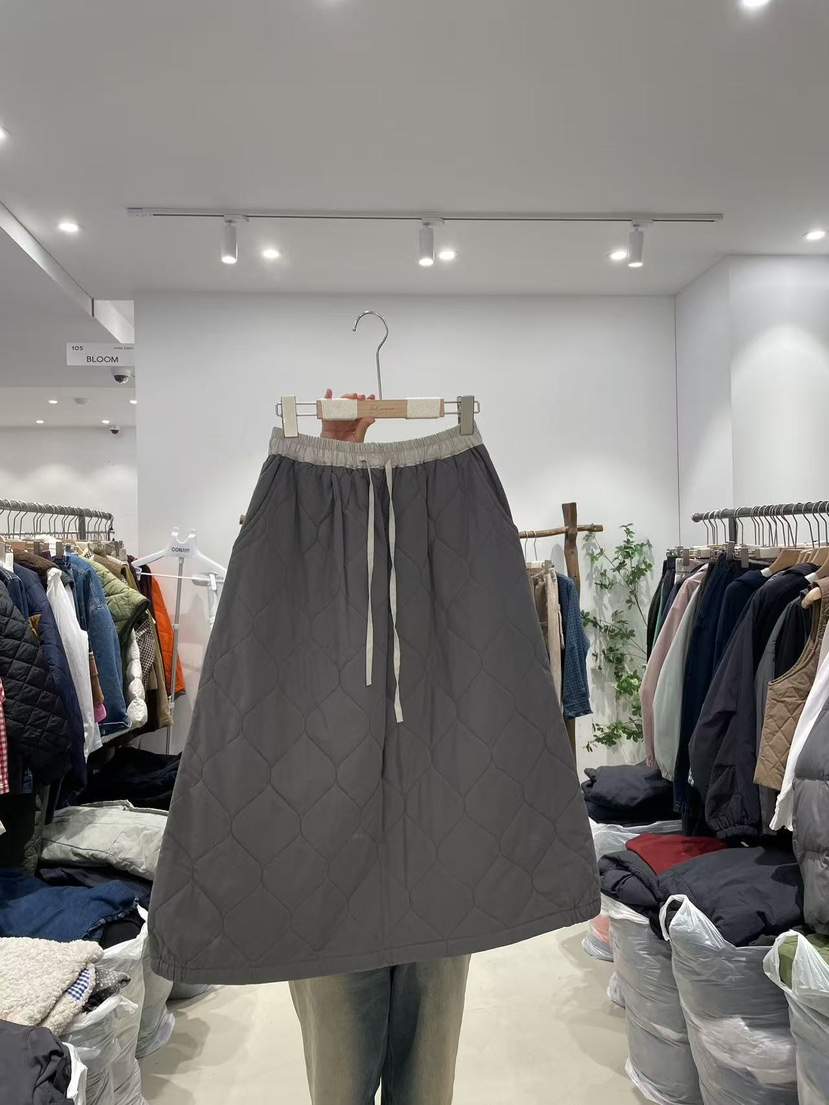 BLOOM東大門㊣實拍女士新品時尚推薦休閑熱賣半身裙中短裙絎縫BLOOM-S半身裙/中短裙