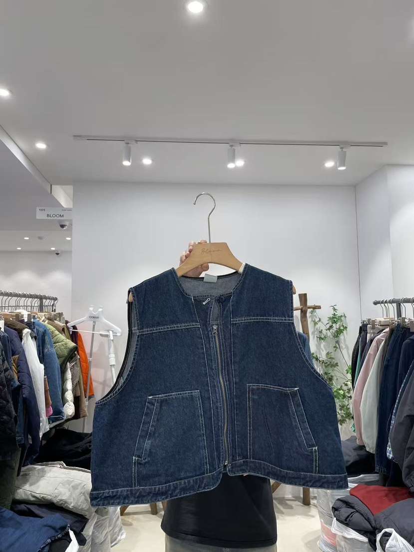 BLOOM韓國直郵㊣女士新品職業25秋冬人氣熱賣時尚馬甲口袋拉鏈BLOOM-S馬甲