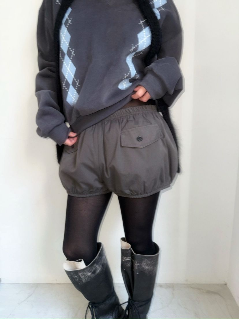 AWESOMESAUCE東大門㊣實拍女裝新品25秋冬人氣推薦熱賣短褲AWESOME SAUCE短褲