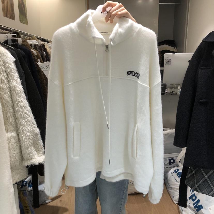 MEET ME東大門㊣實拍女士新品25秋冬時尚職業休閑衛衣拉鏈MEET ME衛衣