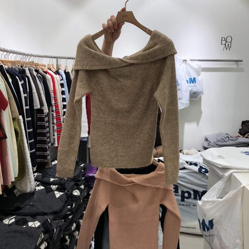BY BOMI東大門㊣實拍女士新品推薦人氣休閑25秋冬時尚針織衫BY BOMI針織衫