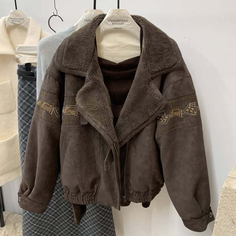 UNANSWERED-MYSTERY東大門㊣代購女士新品人氣25秋冬短款大衣UNANSWERED-MYSTERY短款大衣