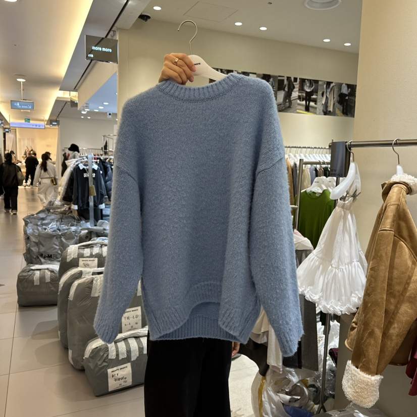MOREMORE東大門㊣實拍女裝新款推薦25秋冬熱賣職業毛衣羊毛more more毛衣