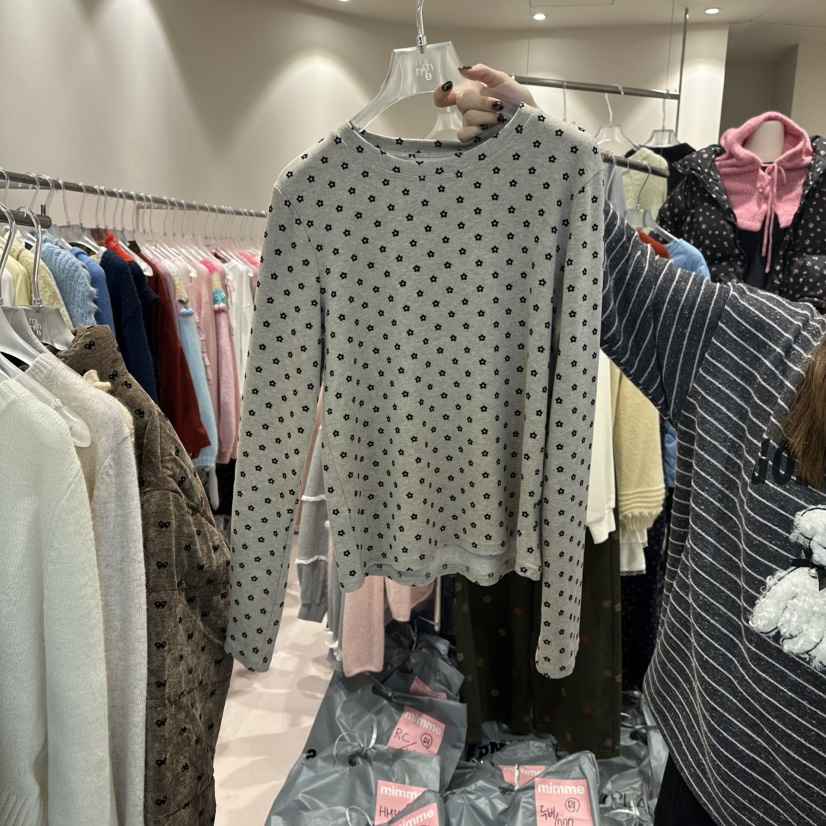 MIMME東大門㊣直郵女士新品25秋冬人氣職業推薦時尚長袖T恤MIMME長袖T恤