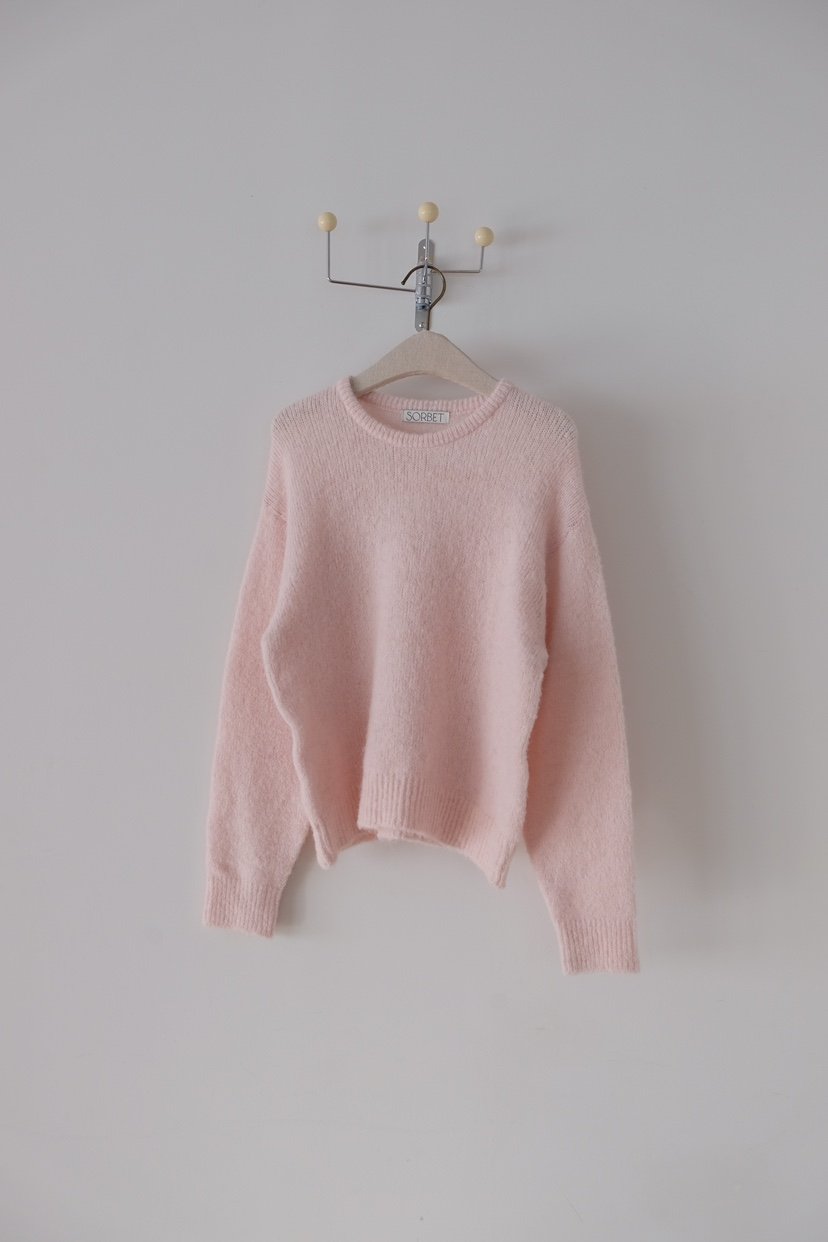 SORBET韓國直郵㊣女士新品職業25秋冬休閑人氣針織衫羊駝毛SORBET/flat white針織衫