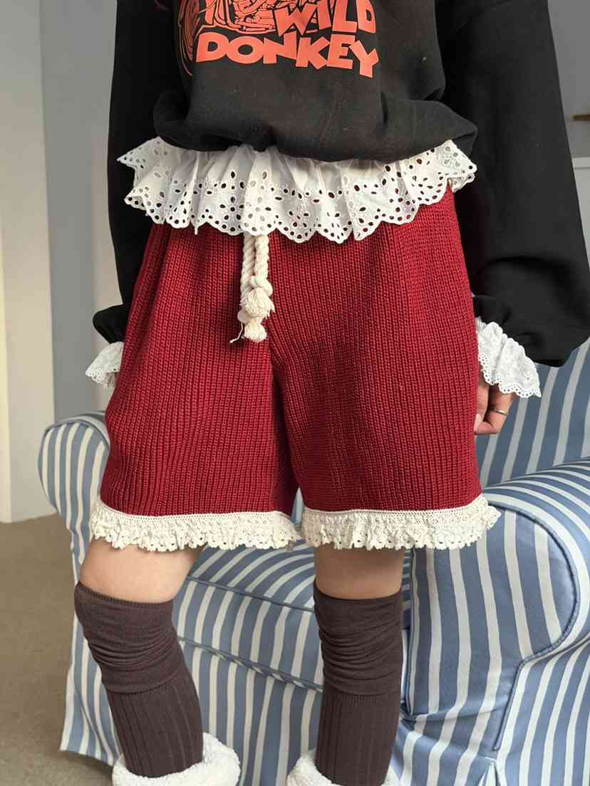 MAISONDEGLORY韓國直郵㊣女士新品休閑25秋冬推薦短褲針織褲MAISON DE GLORY短褲