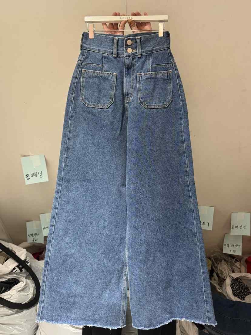 BELITA-L韓國直郵㊣女士新品休閑推薦25秋冬牛仔褲加絨抓絨BELITA-L牛仔褲