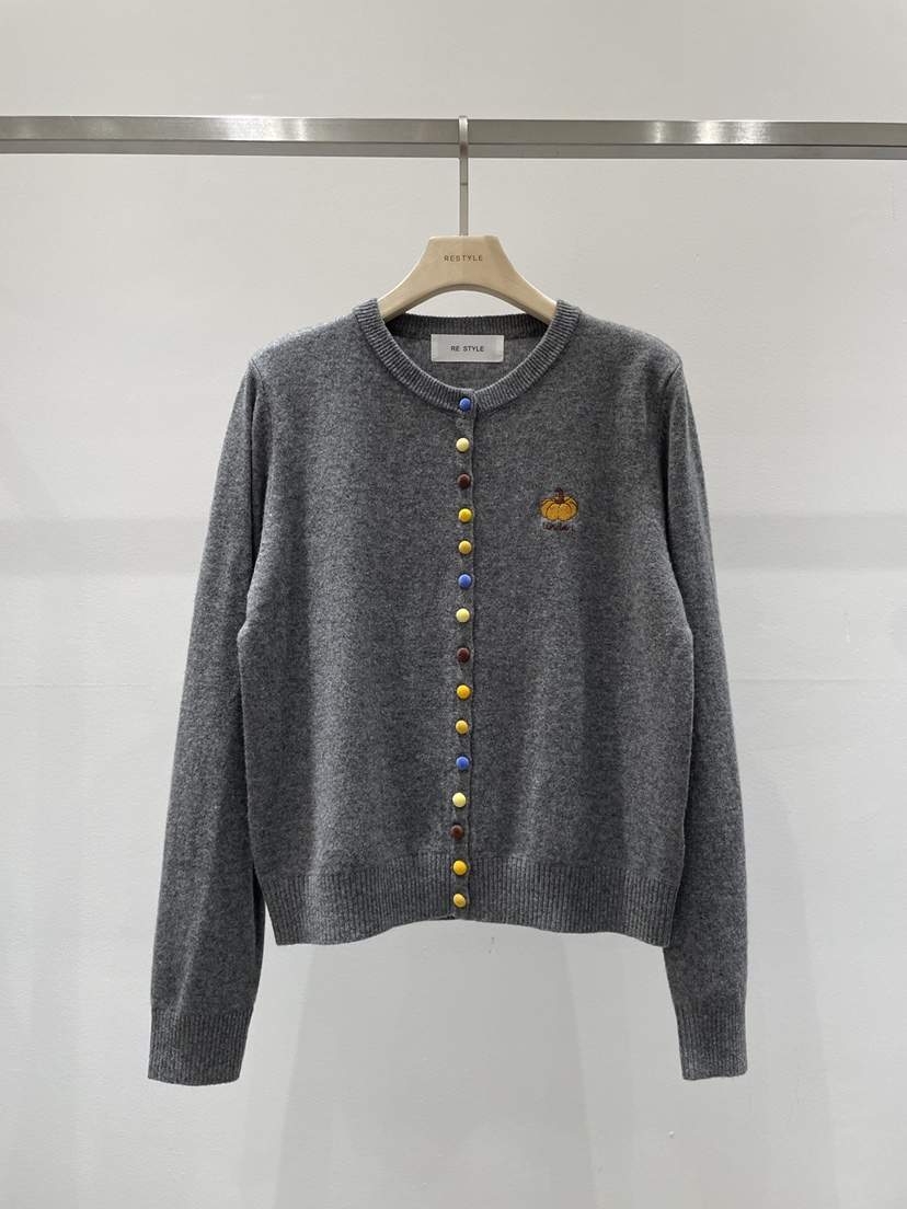 RE STYLE-Q東大門㊣實拍女士新品熱賣推薦時尚針織衫開衫RE STYLE針織衫