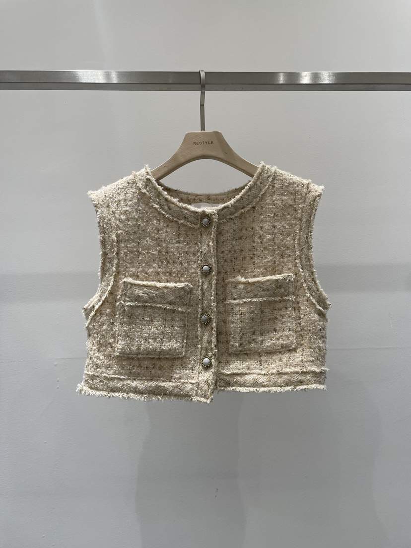 RE STYLE-Q韓國代購㊣女裝新款25秋冬職業推薦休閑人氣馬甲RE STYLE馬甲