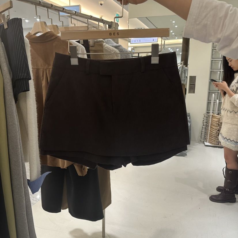 BES韓國直郵㊣女裝新款熱賣時尚25秋冬職業人氣休閑裙褲燈芯絨BES SEOUL裙褲