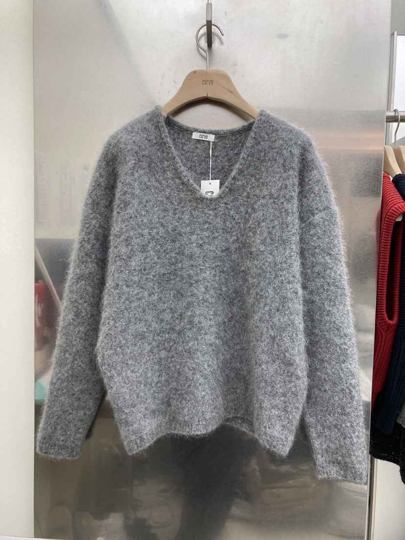 CURVY東大門㊣實拍女裝新款25秋冬職業推薦人氣針織衫馬海毛CURVY針織衫