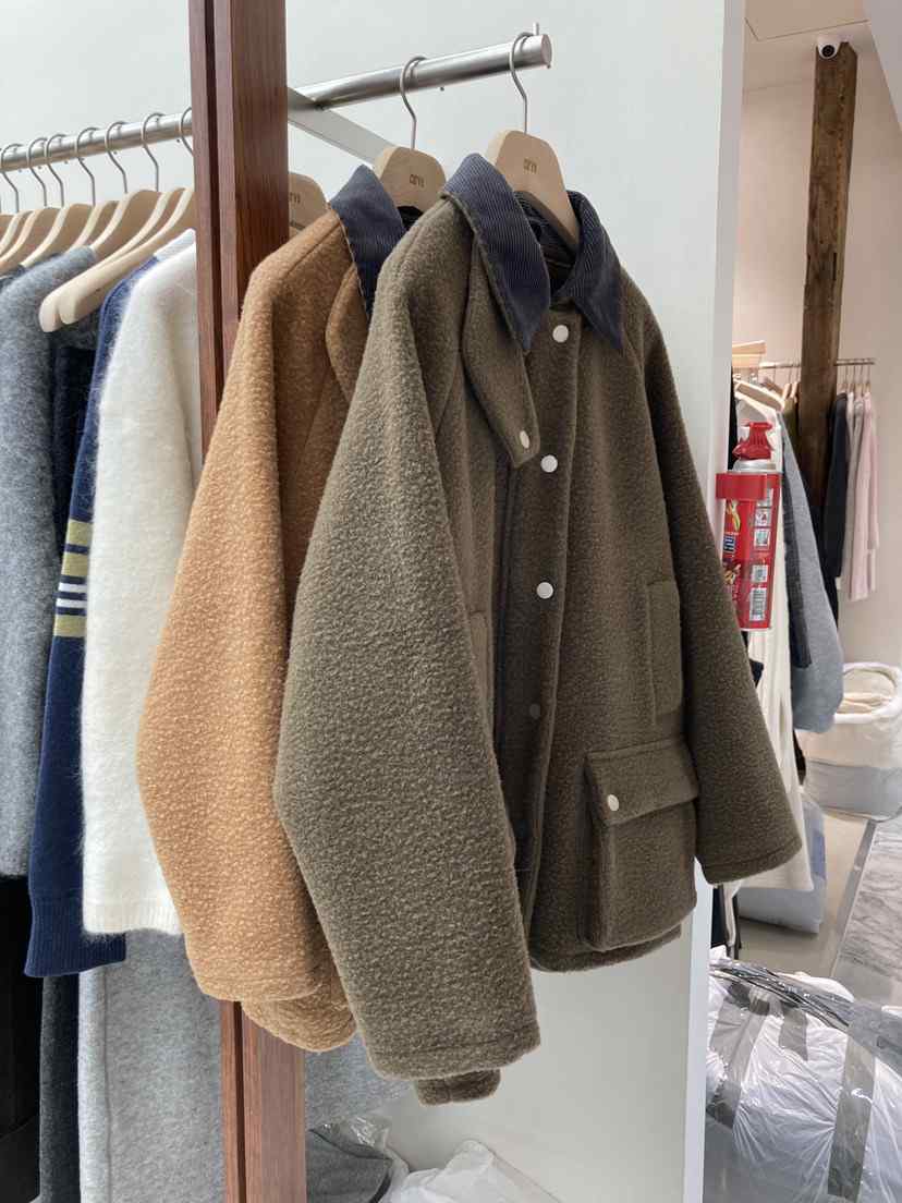 CURVY東大門㊣直郵女裝新品休閑時尚職業推薦短款大衣羊駝毛CURVY短款大衣