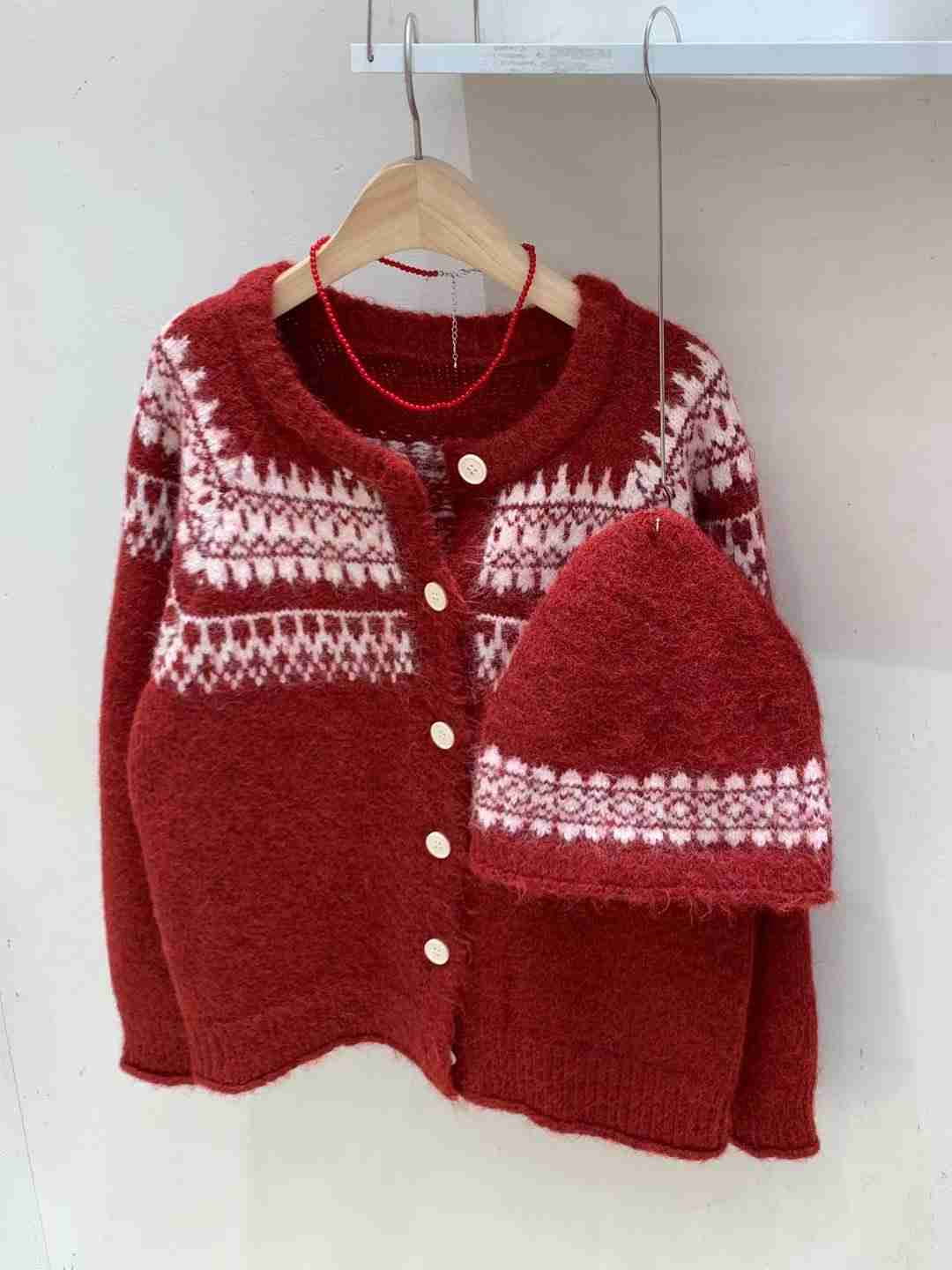 FRIDA韓國代購㊣女裝新品人氣休閑熱賣針織衫羊毛帽含帽子套裝FRIDA針織衫