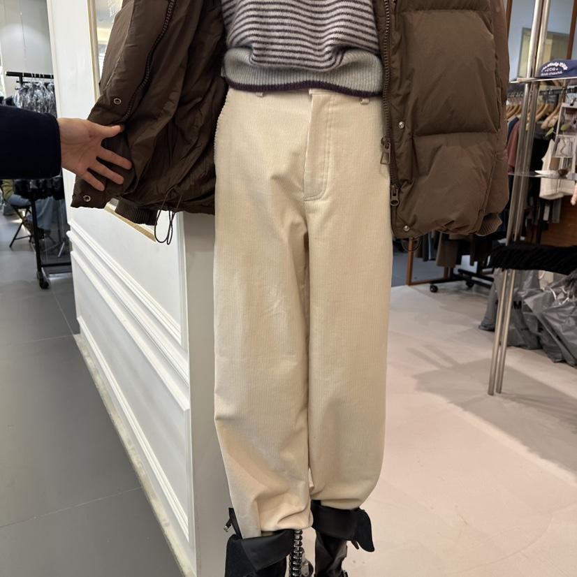 ANDMORE BUTTON韓國代購㊣女士新品推薦25秋冬職業休閑褲羊毛ANDMORE BUTTON休閑褲