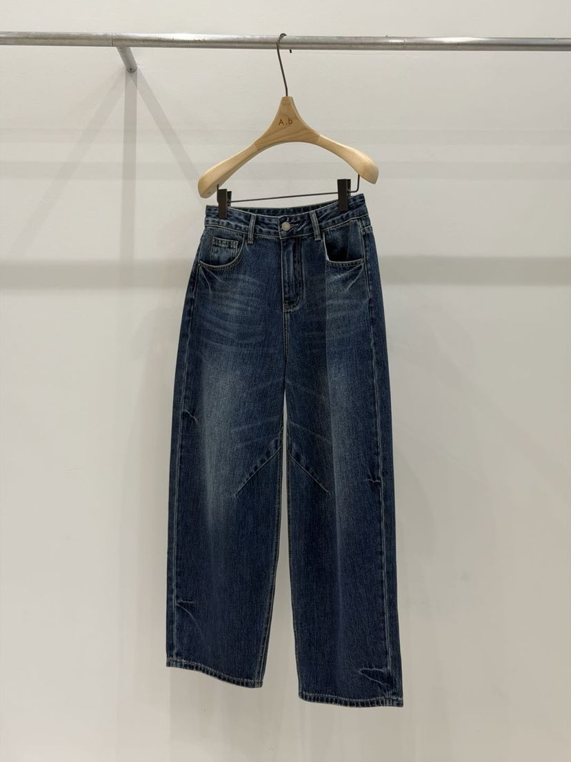 AUTUMN BEIGE-Q東大門㊣直郵女士新款時尚熱賣休閑牛仔褲A.b/AUTUMN BEIGE牛仔褲