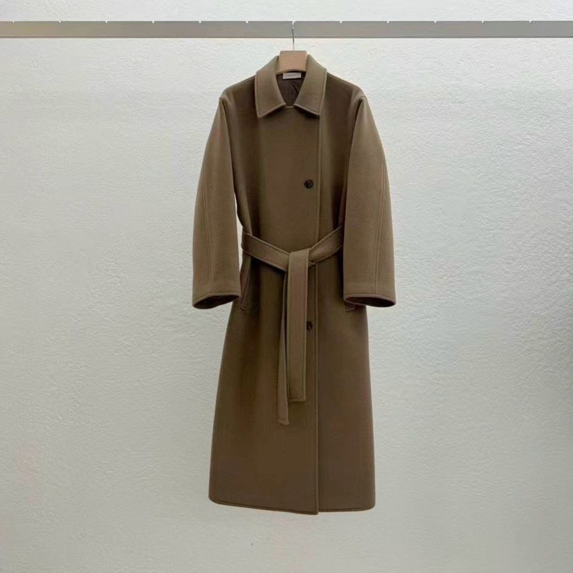 STATEMENT東大門㊣實拍女士新品職業25秋冬中長款大衣含腰帶STATEMENT中長款大衣