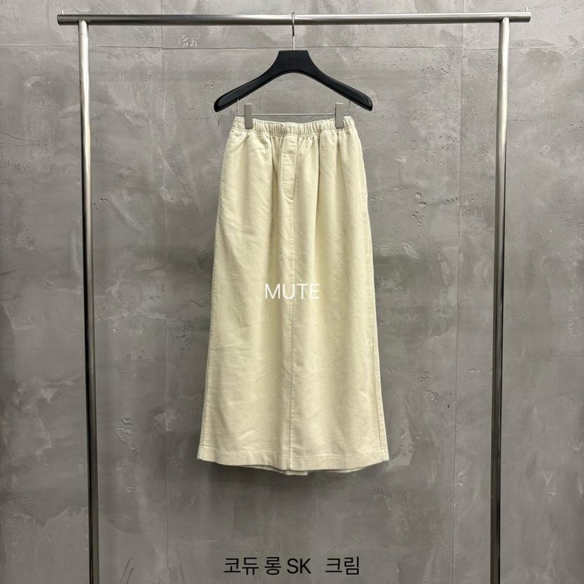 MUTE-P東大門㊣直郵女士新品熱賣25秋冬休閑職業長裙燈心絨MUTE長裙