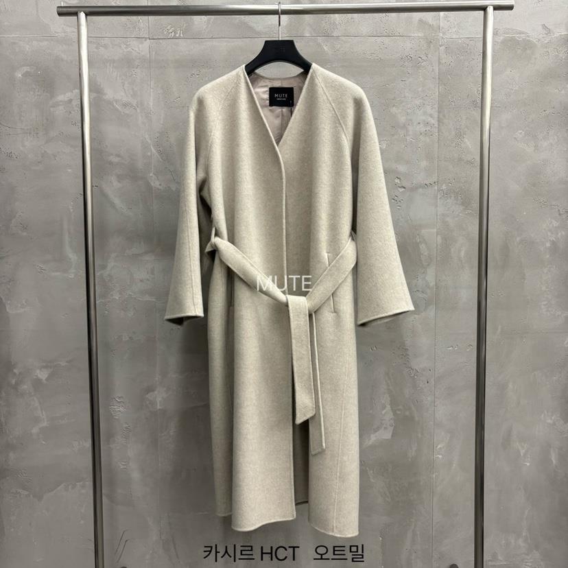 MUTE-P東大門㊣直郵女裝新款人氣休閑推薦中長款大衣含腰帶MUTE中長款大衣