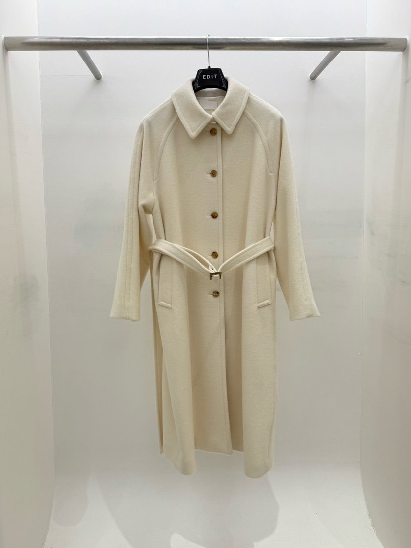 EDIT東大門㊣直郵女裝新款25秋冬時尚休閑中長款大衣含腰帶EDIT中長款大衣