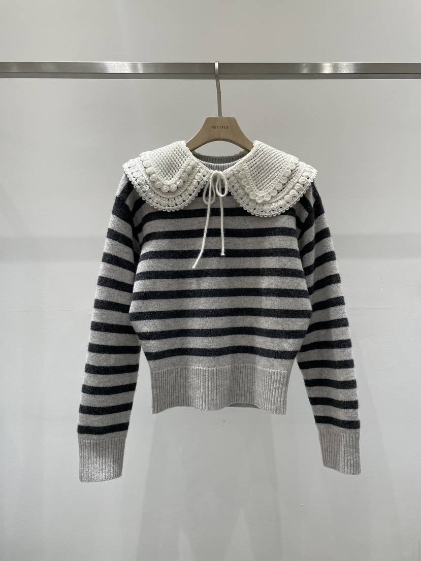 RE STYLE-Q韓國代購㊣女裝新款時尚熱賣針織衫單排扣套裝RE STYLE針織衫