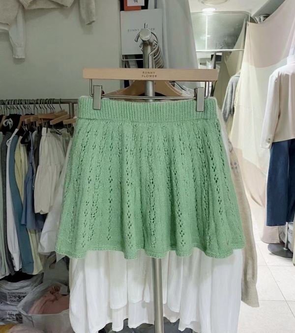 BUNNYFLOWER2東大門㊣實拍女裝新款推薦時尚25秋冬短裙羊毛BUNNYFLOWER2短裙