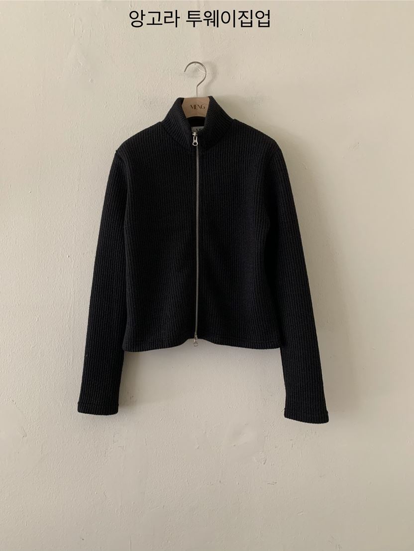 MENG韓國直郵㊣女士新款熱賣人氣真品休閑針織衫安哥拉拉鏈MENG針織衫