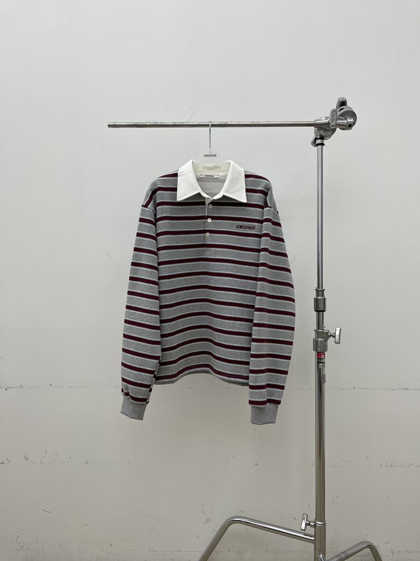 ATMOSPHERE韓國直郵㊣女士新品熱賣人氣職業推薦長袖T恤條紋ATMOSPHERE/BLING長袖T恤