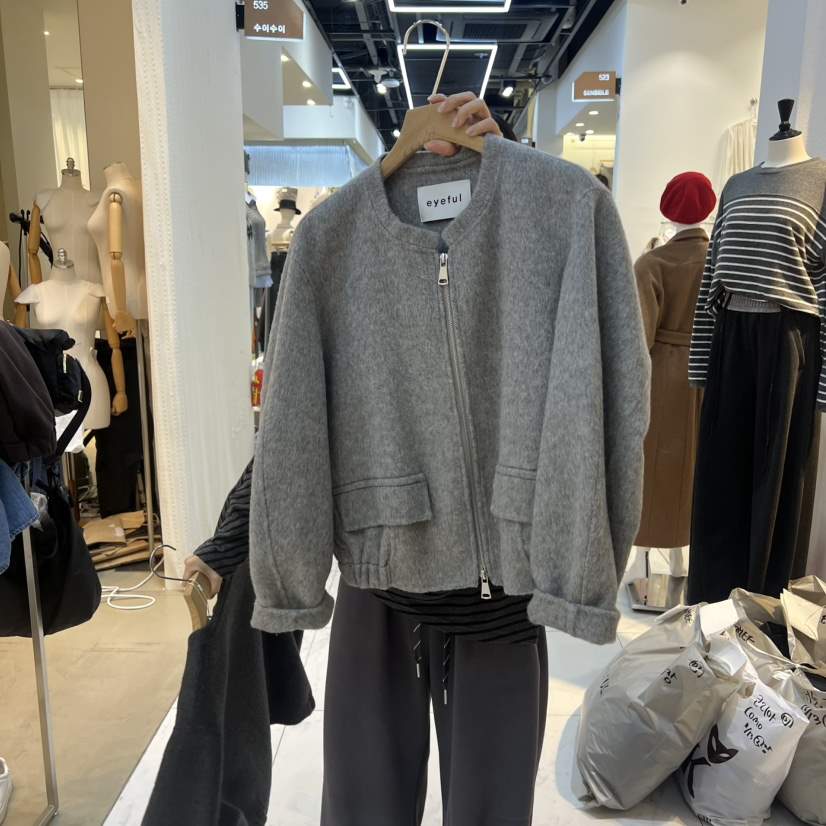 EYEFUL-Q韓國直郵㊣女裝新款人氣熱賣25秋冬休閑時尚夾克拉鏈eyeful夾克