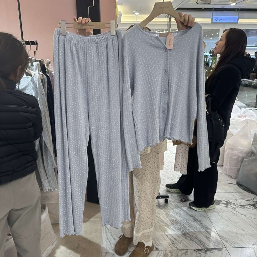 VICTORIA-P東大門㊣直郵女士新款熱賣人氣真品25秋冬睡衣兩件套VICTORIA睡衣