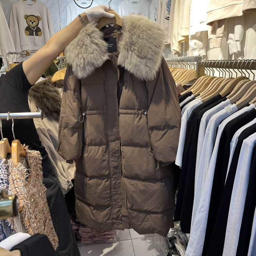 COCO HOLIC東大門㊣實拍女士新款時尚休閑長款羽絨服狐貍絨COCO HOLIC長款羽絨服