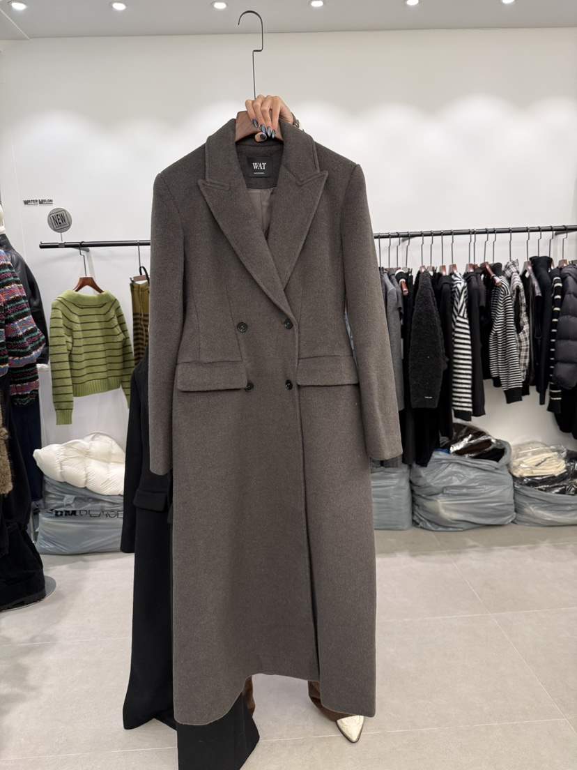 WATERMELON東大門㊣直郵女士新款25秋冬真品熱賣中長款大衣WATER MELON中長款大衣