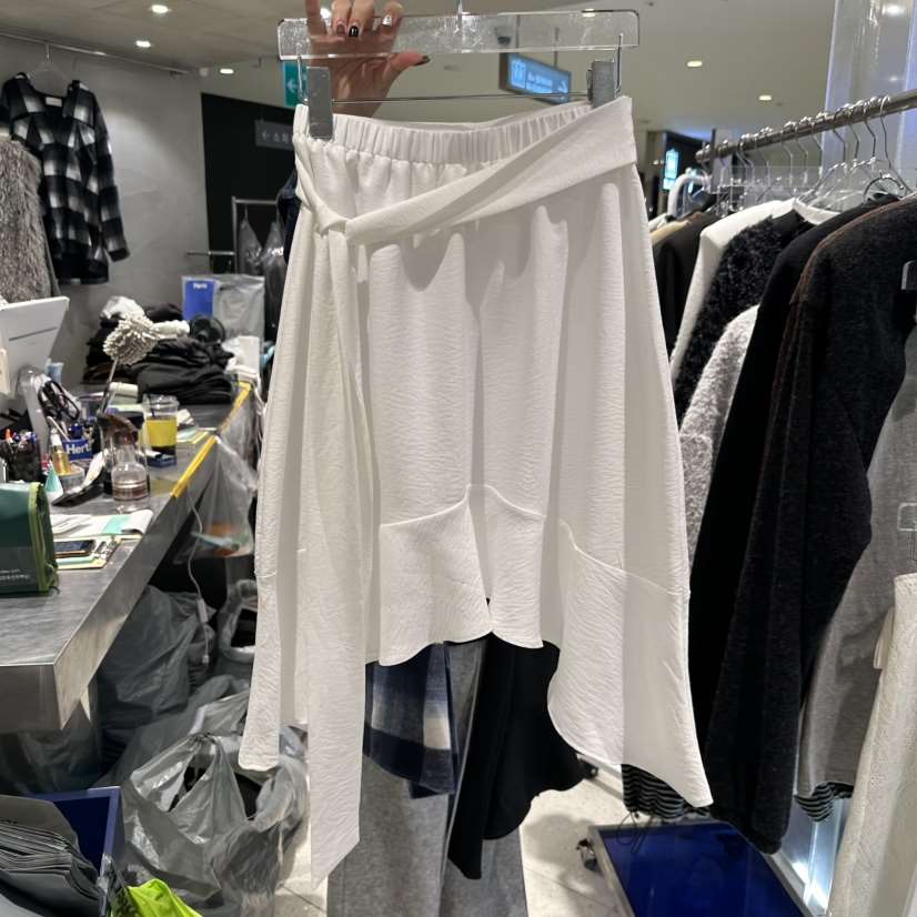 HERTZ-P東大門㊣實拍女裝新品25秋冬時尚半身裙中短裙含腰帶HERTZ-P半身裙/中短裙