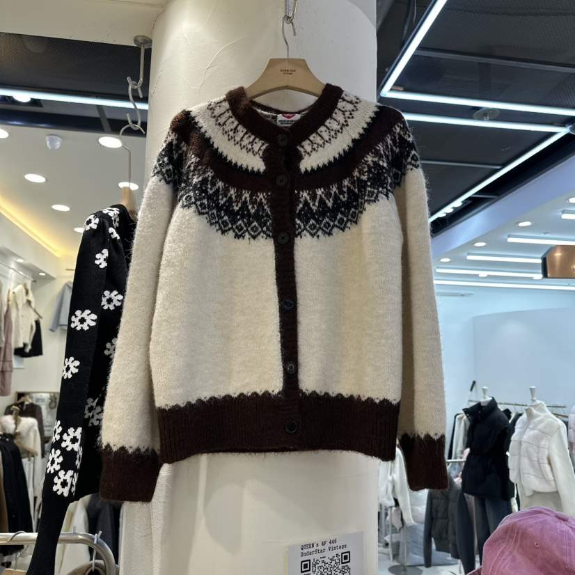 UNDERSTAR_VINTAGE東大門㊣代購女裝新品休閑針織衫馬海毛開衫UNDERSTAR_VINTAGE針織衫