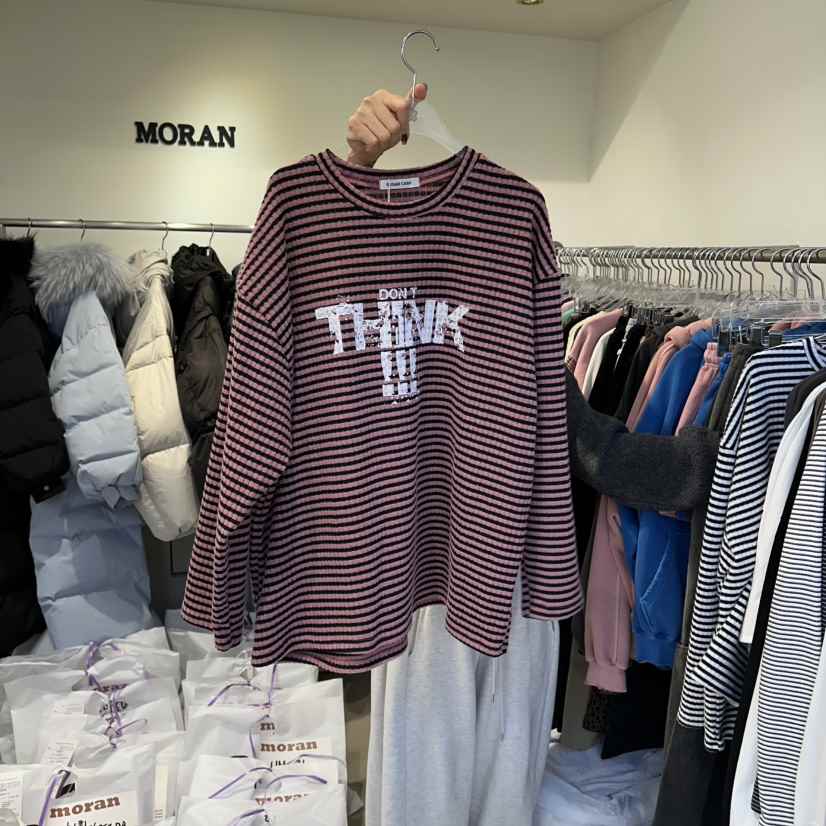 MORAN東大門㊣代購女裝新品推薦時尚真品25秋冬休閑長袖T恤MORAN/MOSCO長袖T恤