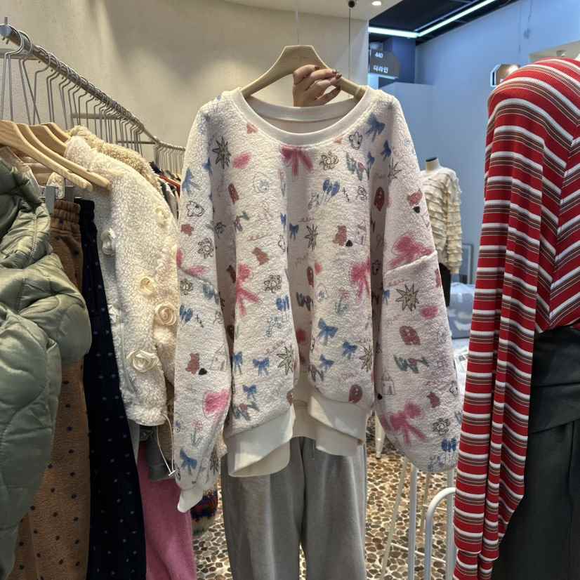 THE LINE-Q韓國代購㊣女裝新款推薦25秋冬職業熱賣人氣衛衣THE LINE-Q衛衣