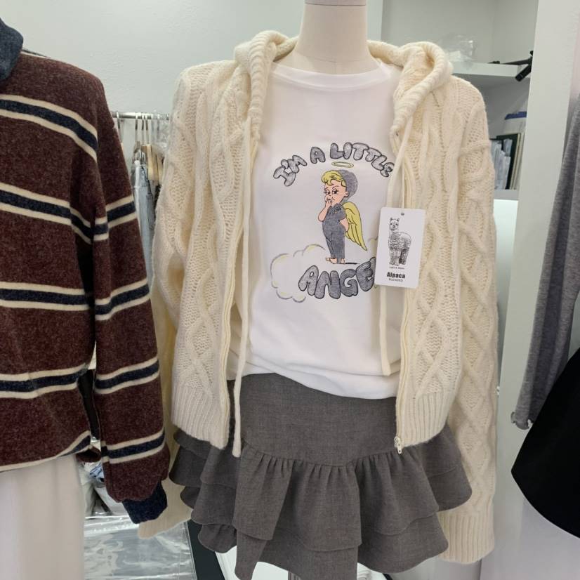 LELEN東大門㊣代購女裝新品熱賣職業毛衣連帽拉鏈衫不含內搭LELEN毛衣