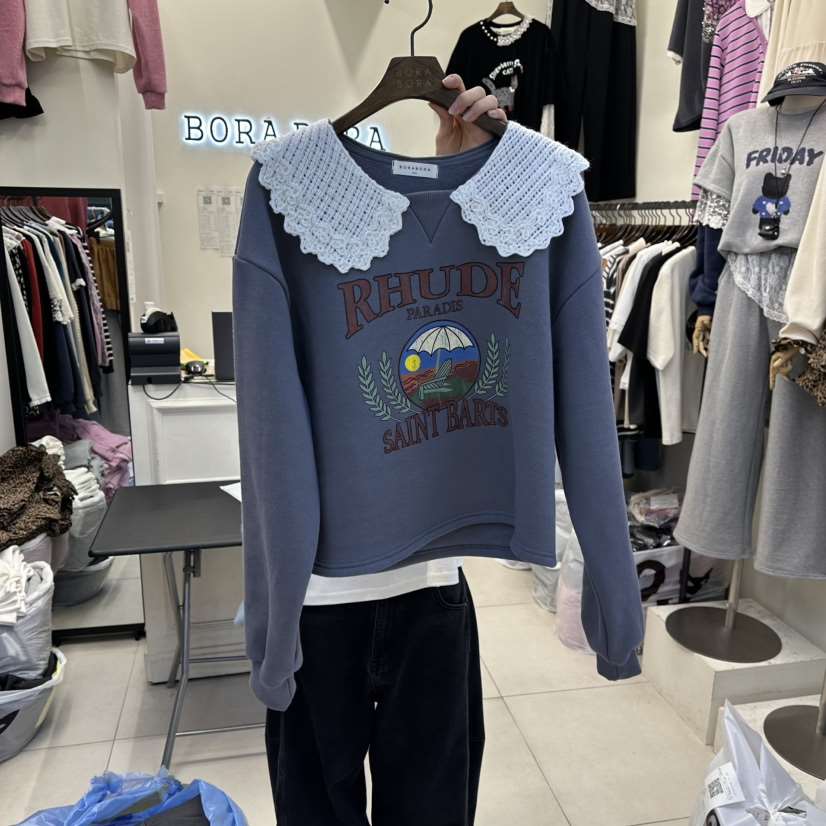 BORA BORA韓國直郵㊣女裝新品推薦休閑時尚職業25秋冬衛衣加絨BORA BORA衛衣