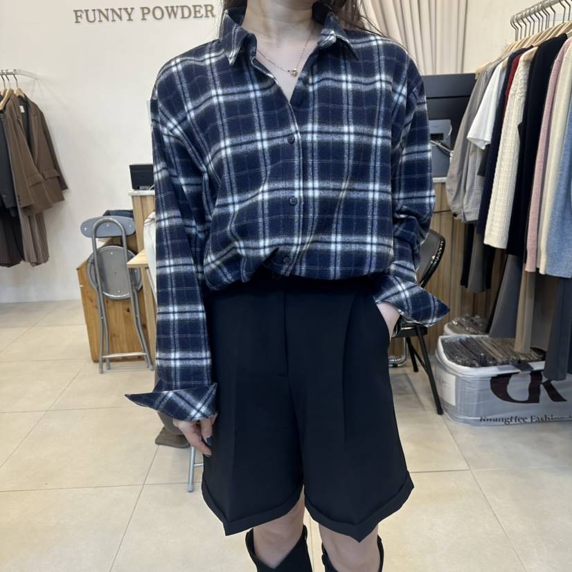 FUNNY POWDER東大門㊣直郵女士新款時尚休閑人氣襯衫蕾絲衫THE FUNNY襯衫/蕾絲衫