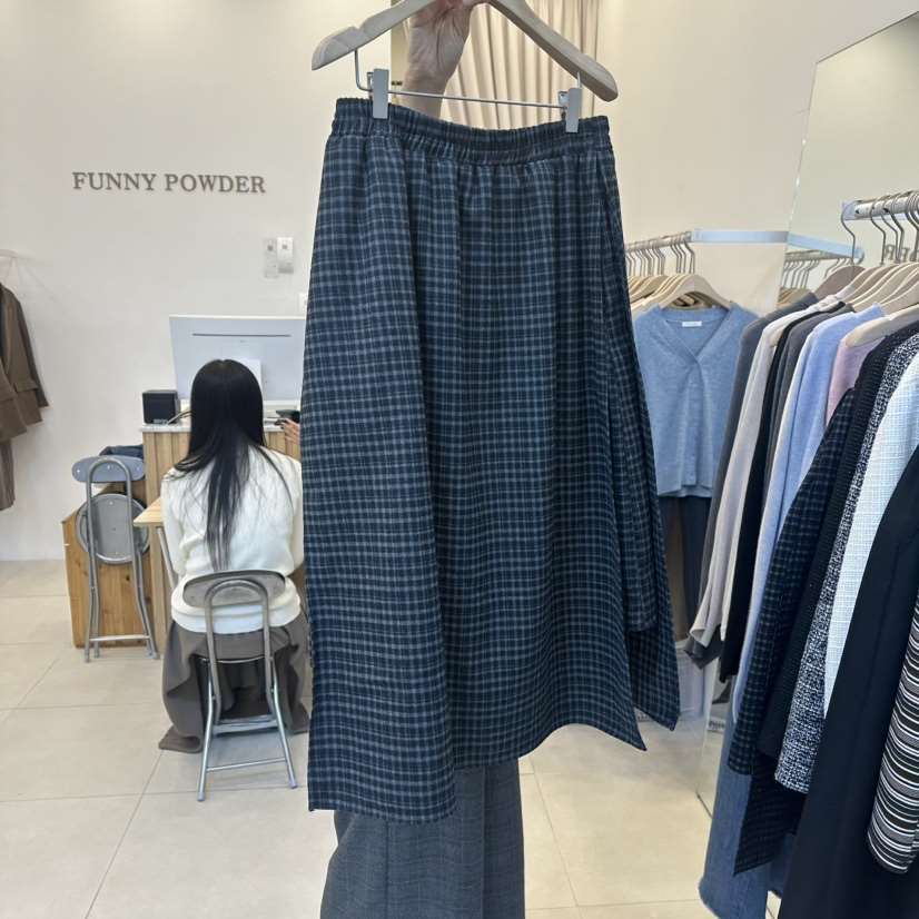 FUNNY POWDER東大門㊣代購女士新品推薦時尚熱賣休閑25秋冬長裙THE FUNNY長裙