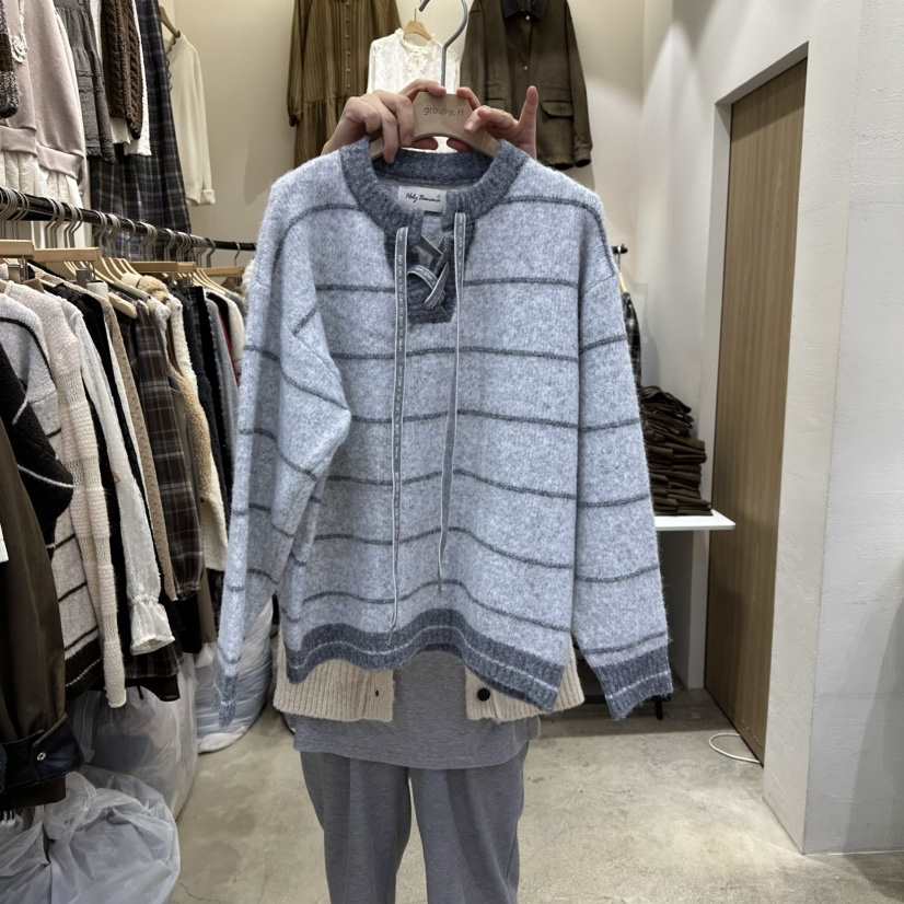 HOLYBANANA韓國直郵㊣女裝新品推薦真品25秋冬職業時尚針織衫groovy.H/HOLYBANANA針織衫